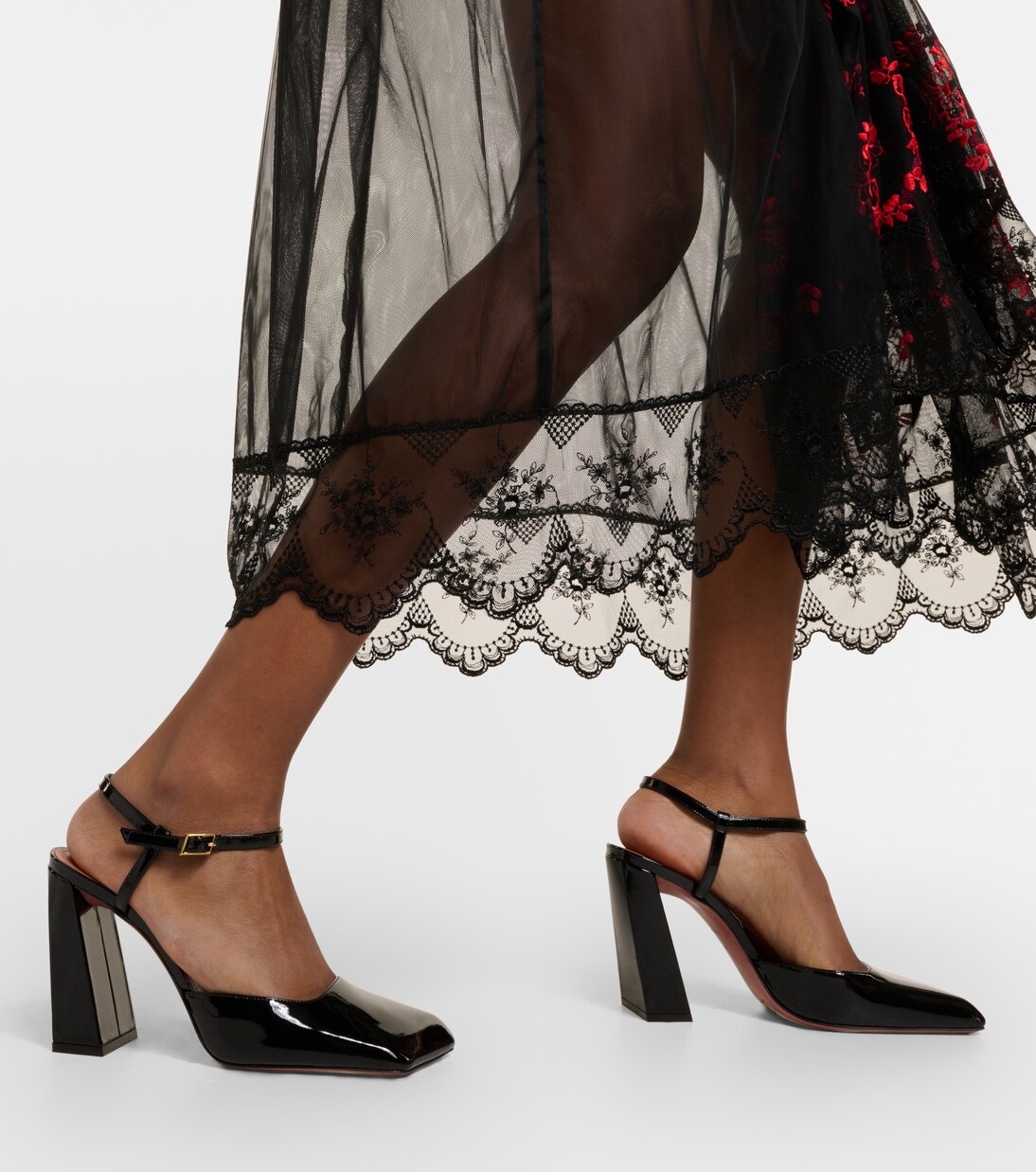 Charlotte 95 patent leather pumps | Amina Muaddi