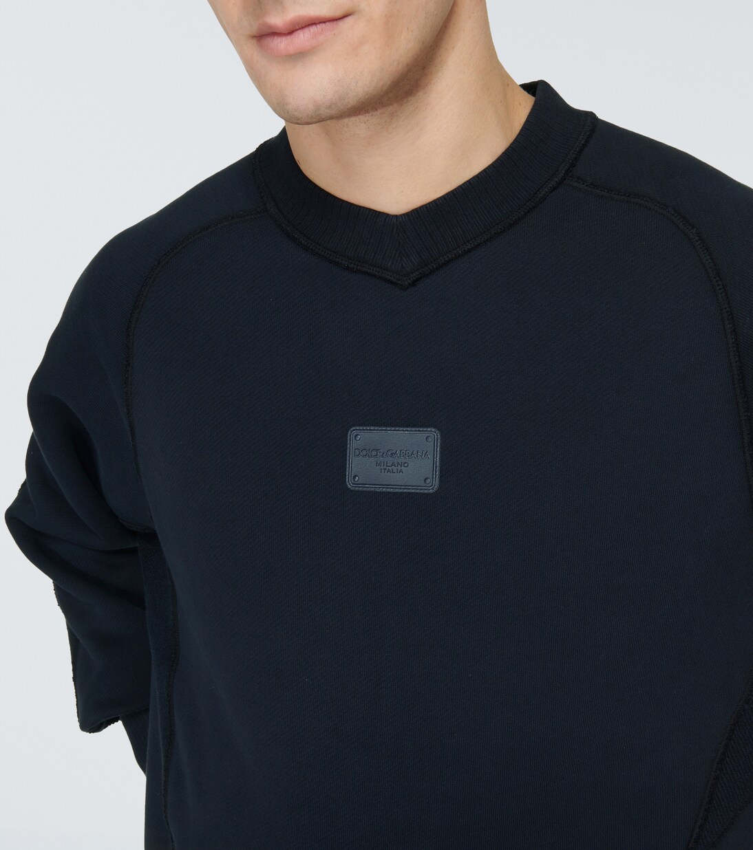 Logo cotton jersey sweatshirt | Dolce&Gabbana