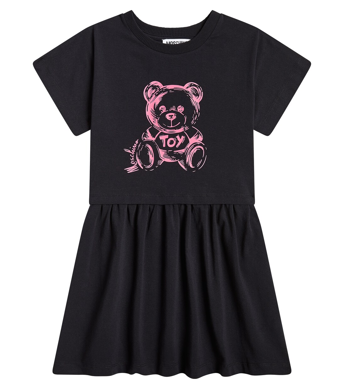 Teddy Bear cotton-blend jersey dress | Moschino Kids