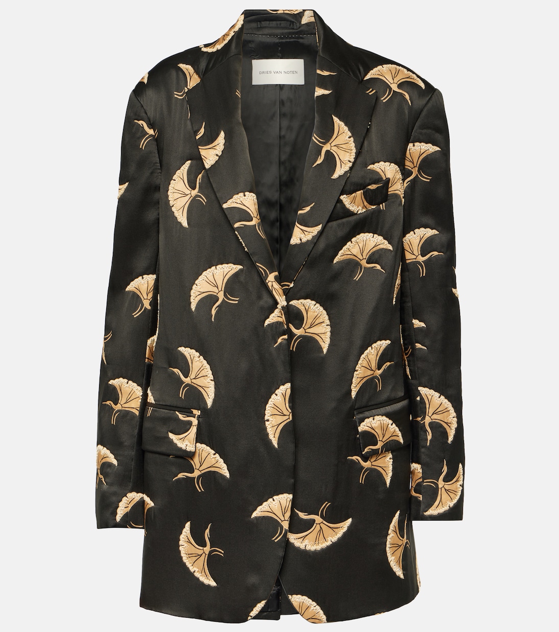 Printed satin blazer | Dries Van Noten