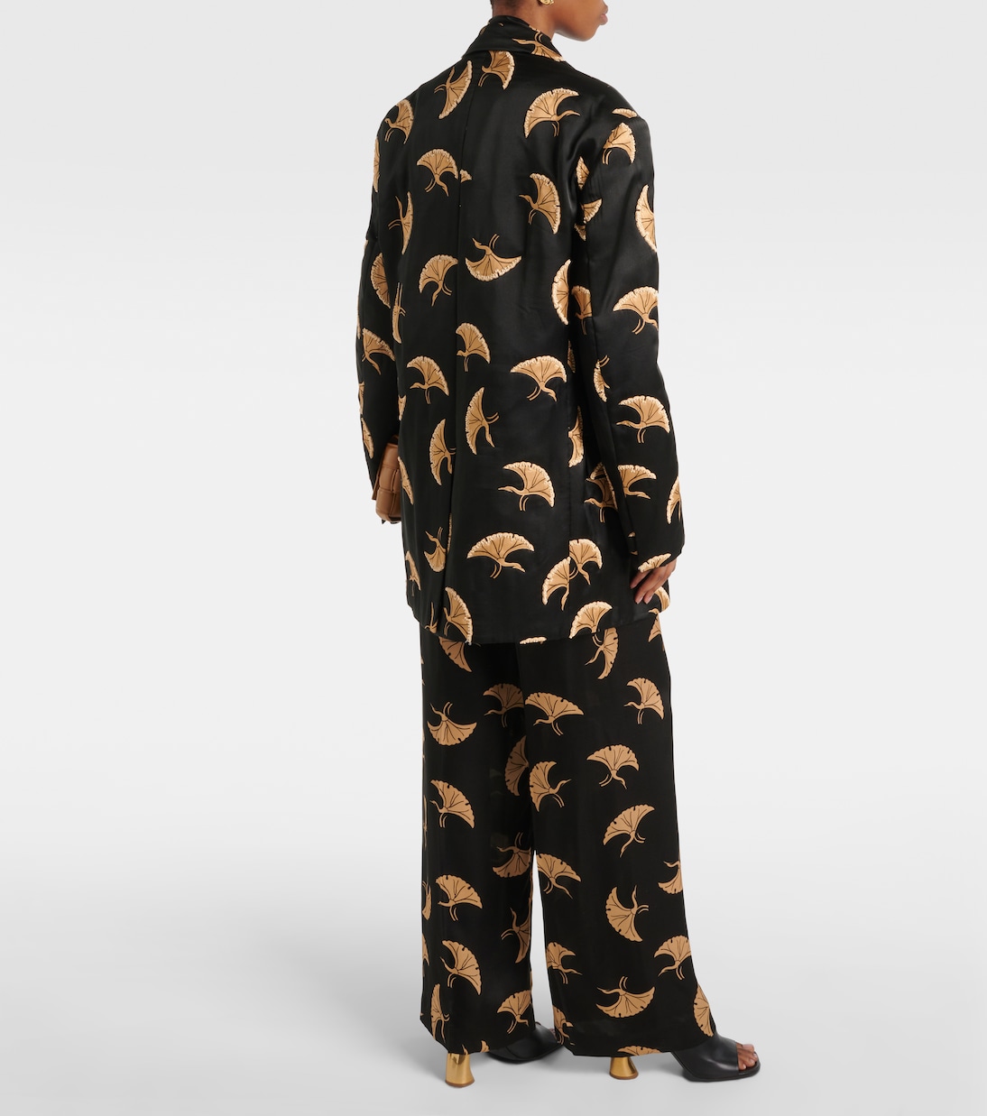 Printed satin blazer | Dries Van Noten