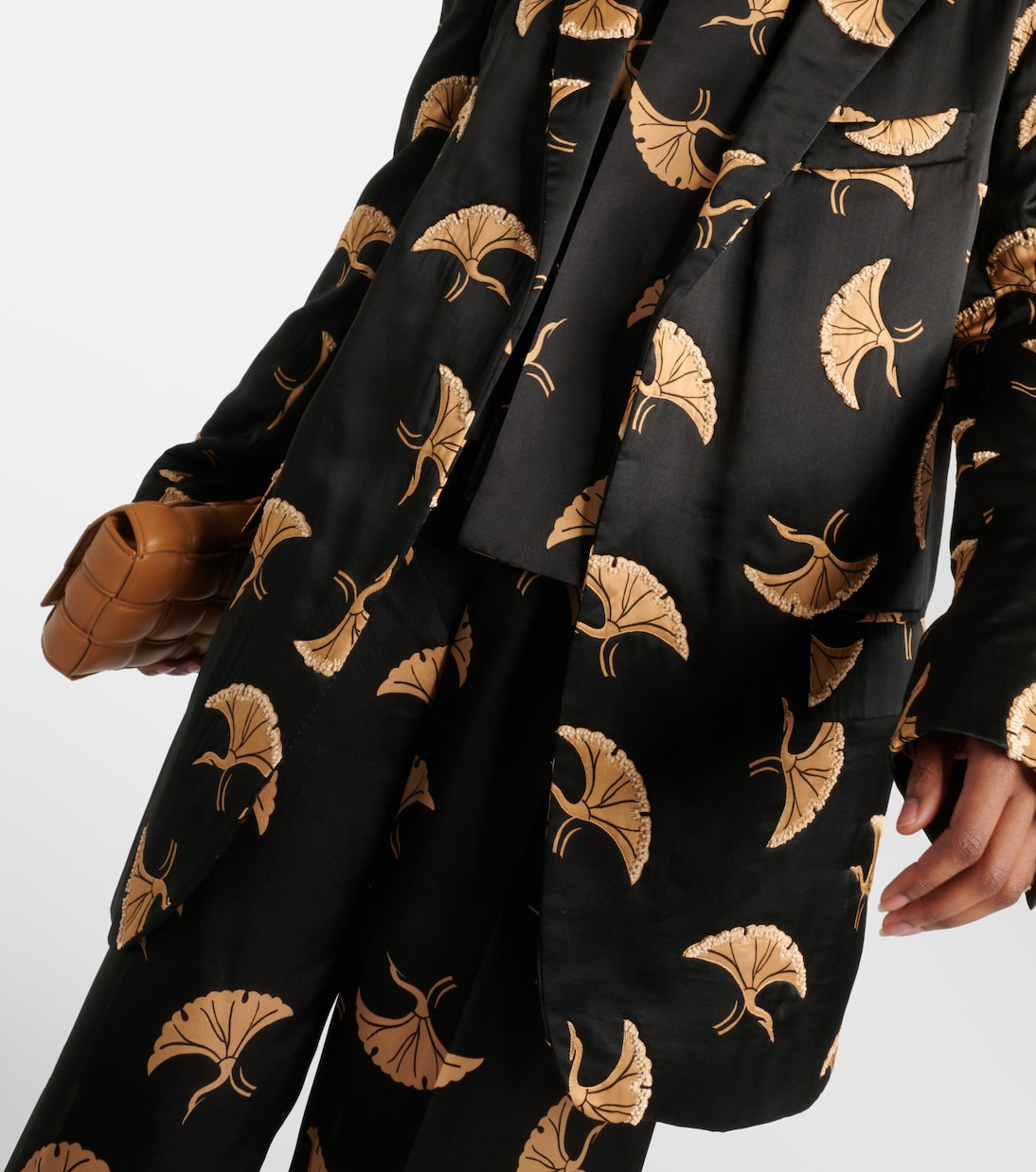 Printed satin blazer | Dries Van Noten