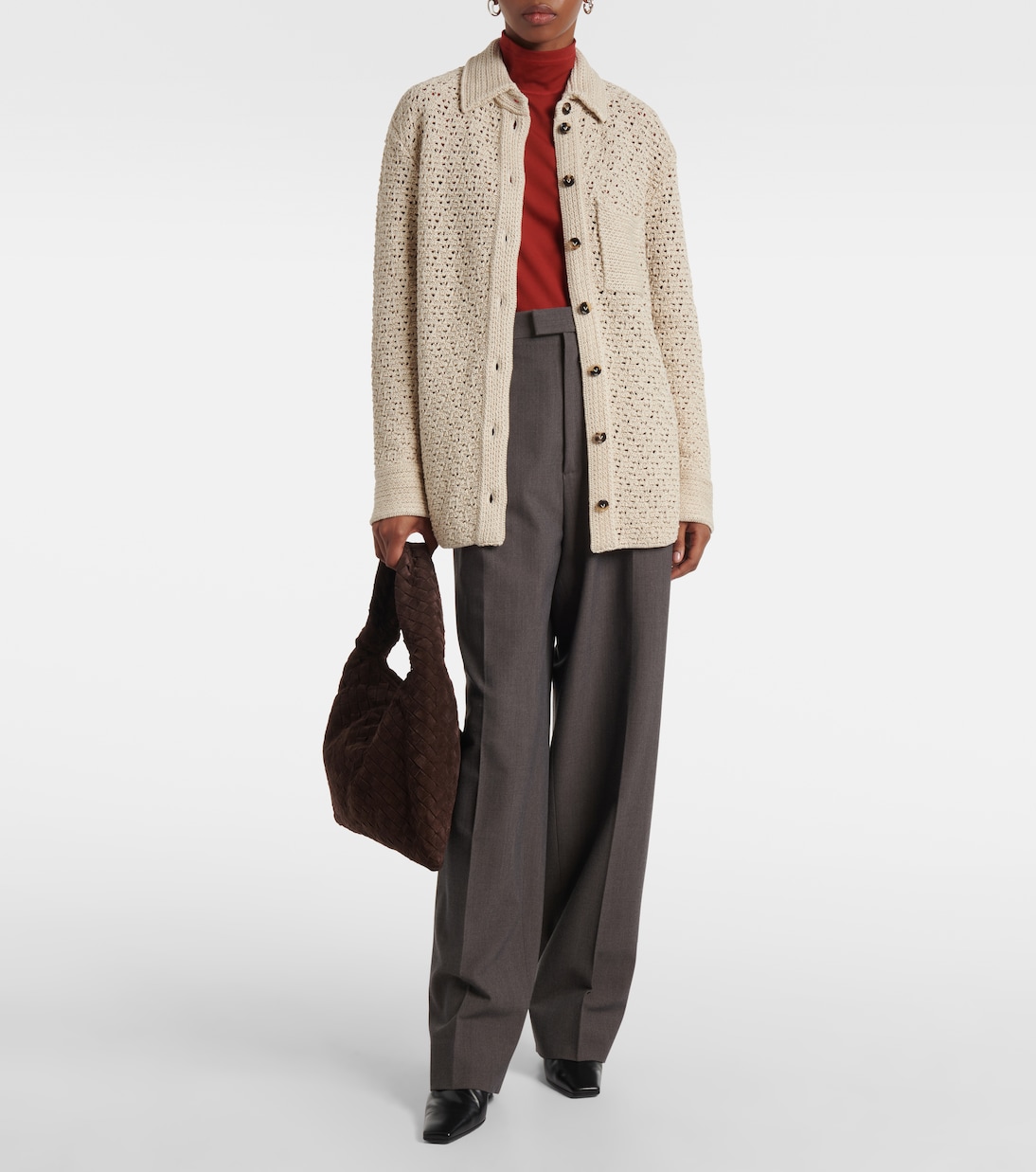 Chemise en crochet de coton | Bottega Veneta