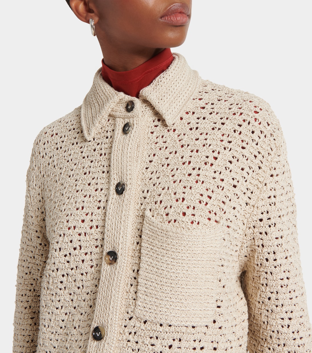 Chemise en crochet de coton | Bottega Veneta