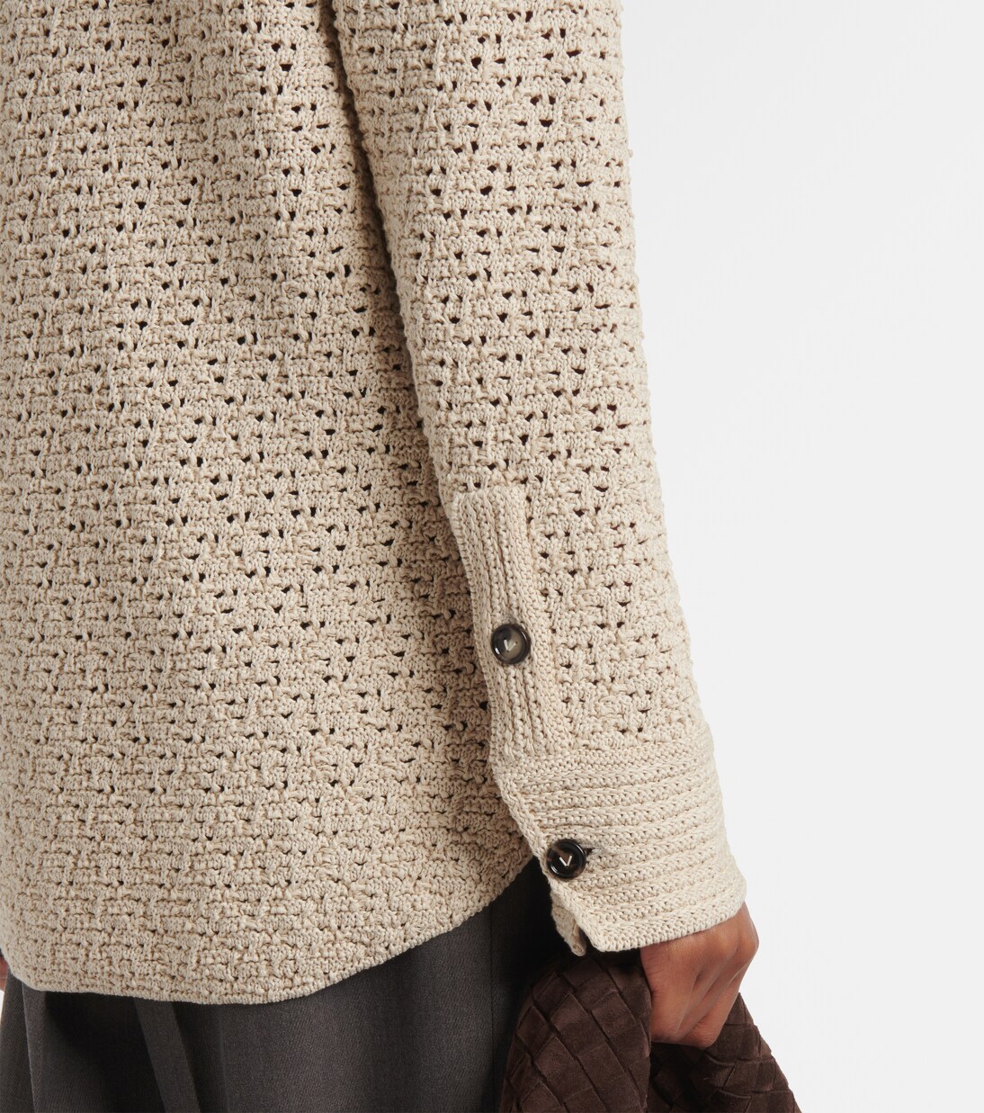 Chemise en crochet de coton | Bottega Veneta