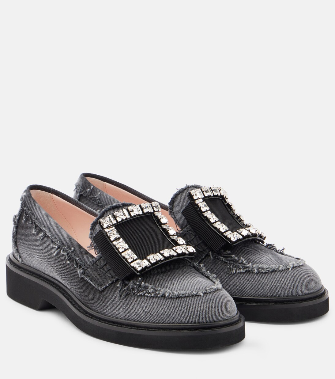 Verzierte Loafers Viv' Rangers aus Denim | Roger Vivier