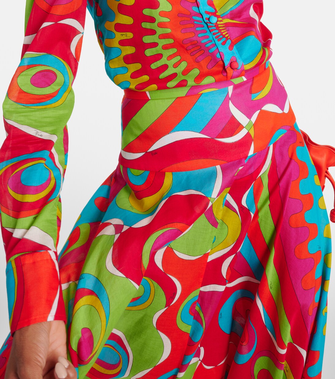 Falda larga Bersaglio de algodón | Pucci