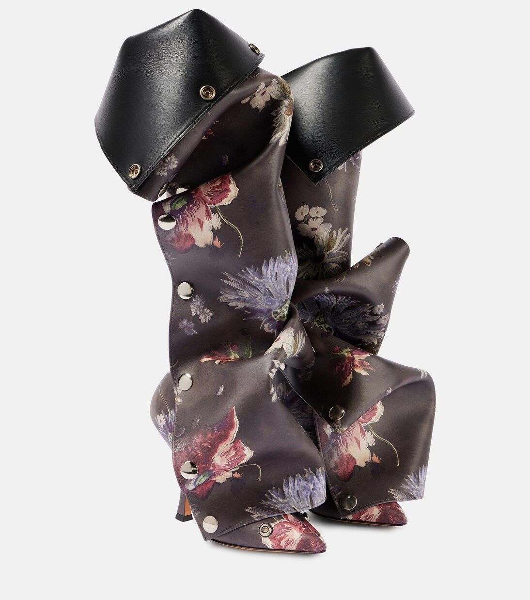 Snap 100 floral leather knee-high boots | Y/Project