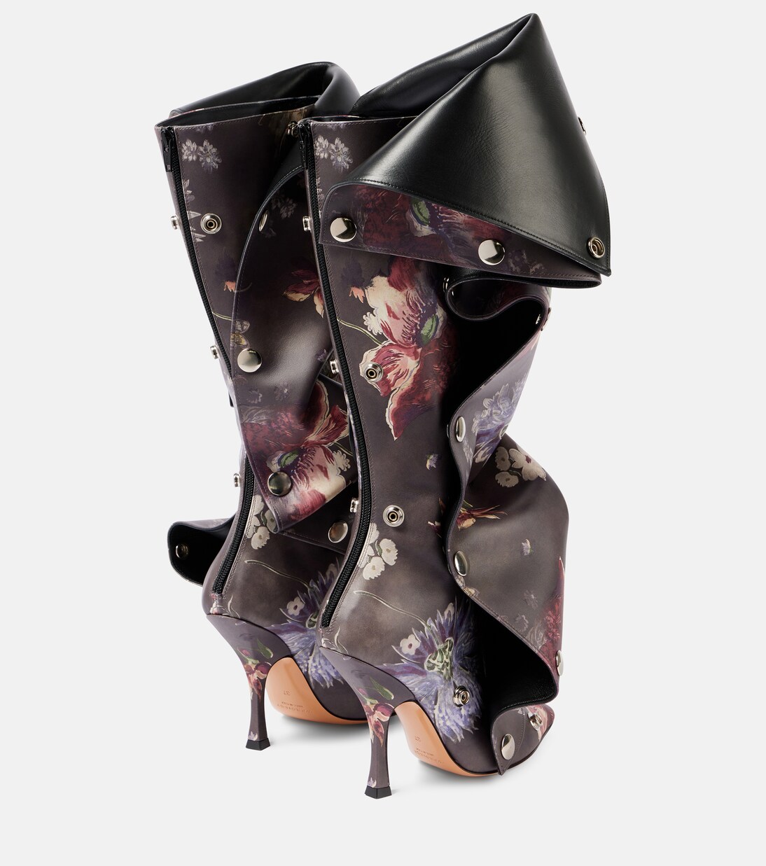 Snap 100 floral leather knee-high boots | Y/Project