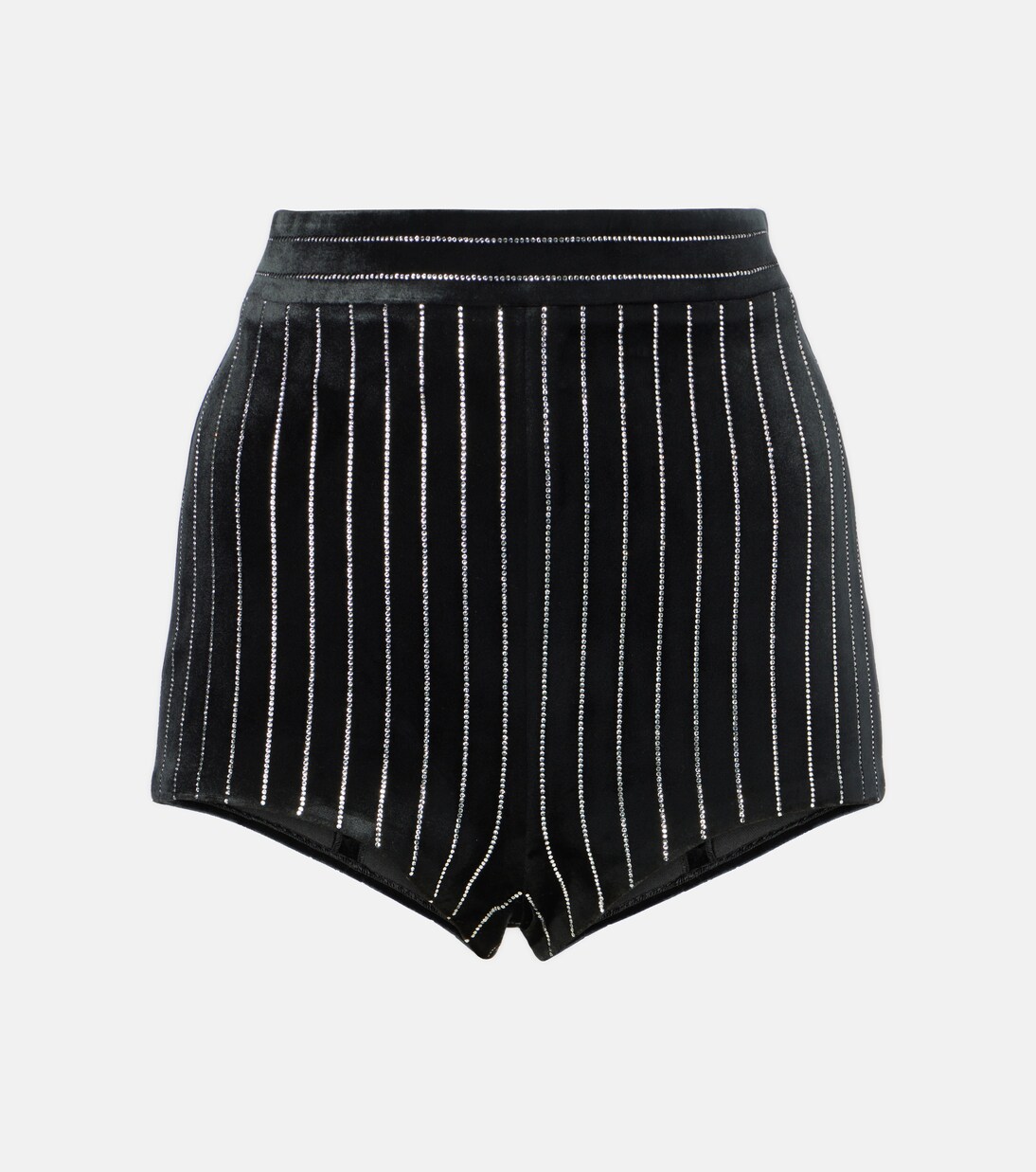 Crystal-embellished velvet shorts | Alex Perry