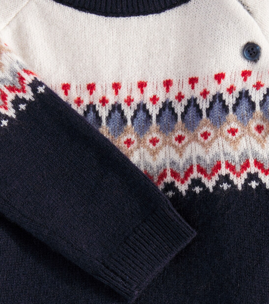 Baby Fair Isle wool jacquard sweater | Tartine et Chocolat