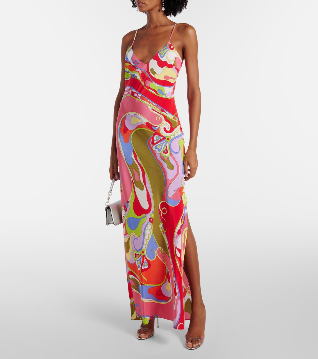 Maxikleid Orchidee aus Crêpe de Chine aus Seide | Pucci