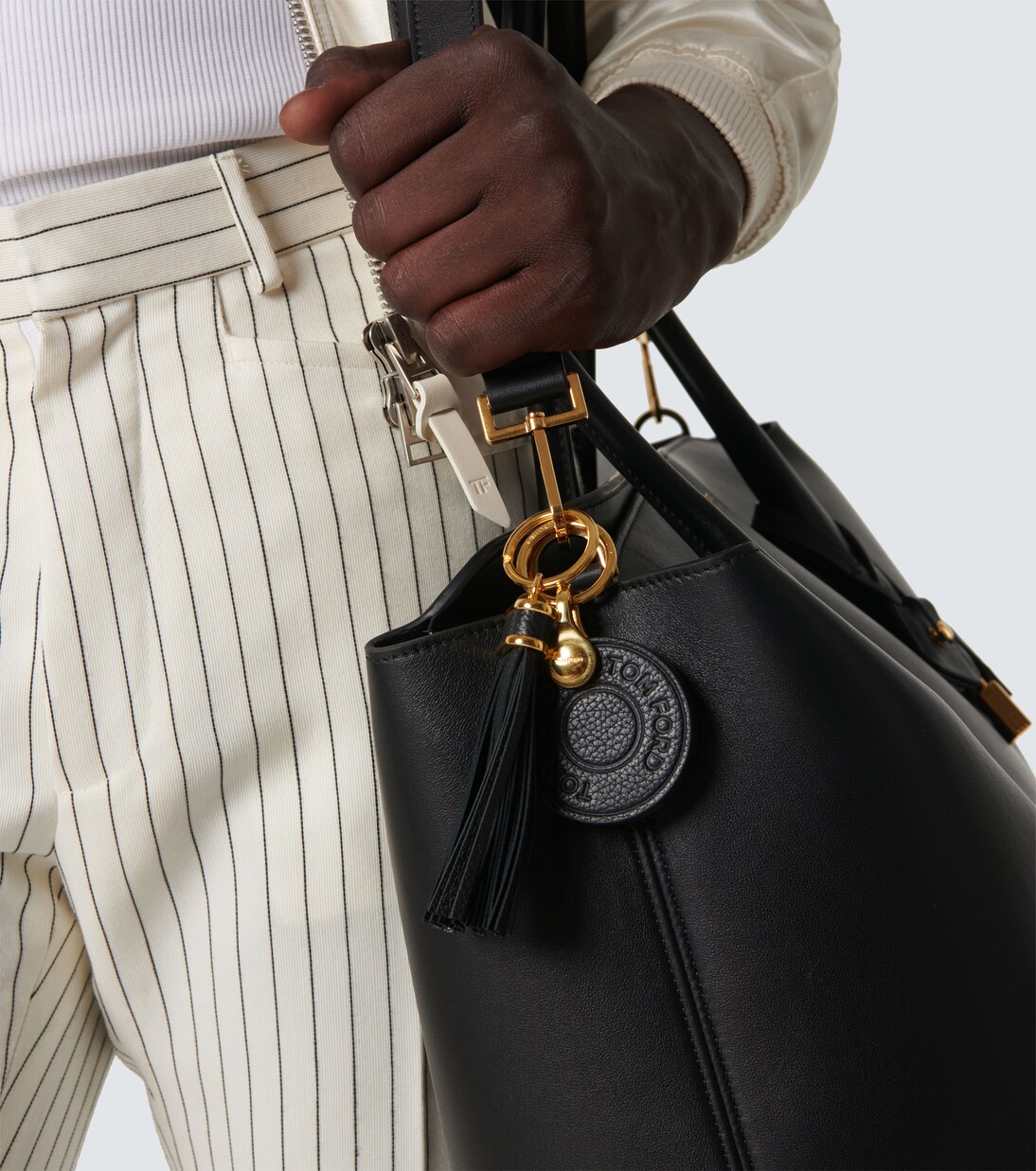 Tasseled leather keychain | Tom Ford