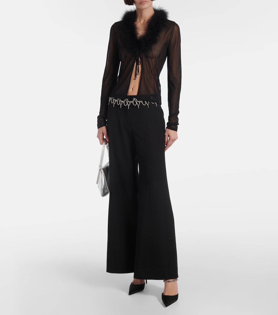 Cardigan mit Federn | Blumarine