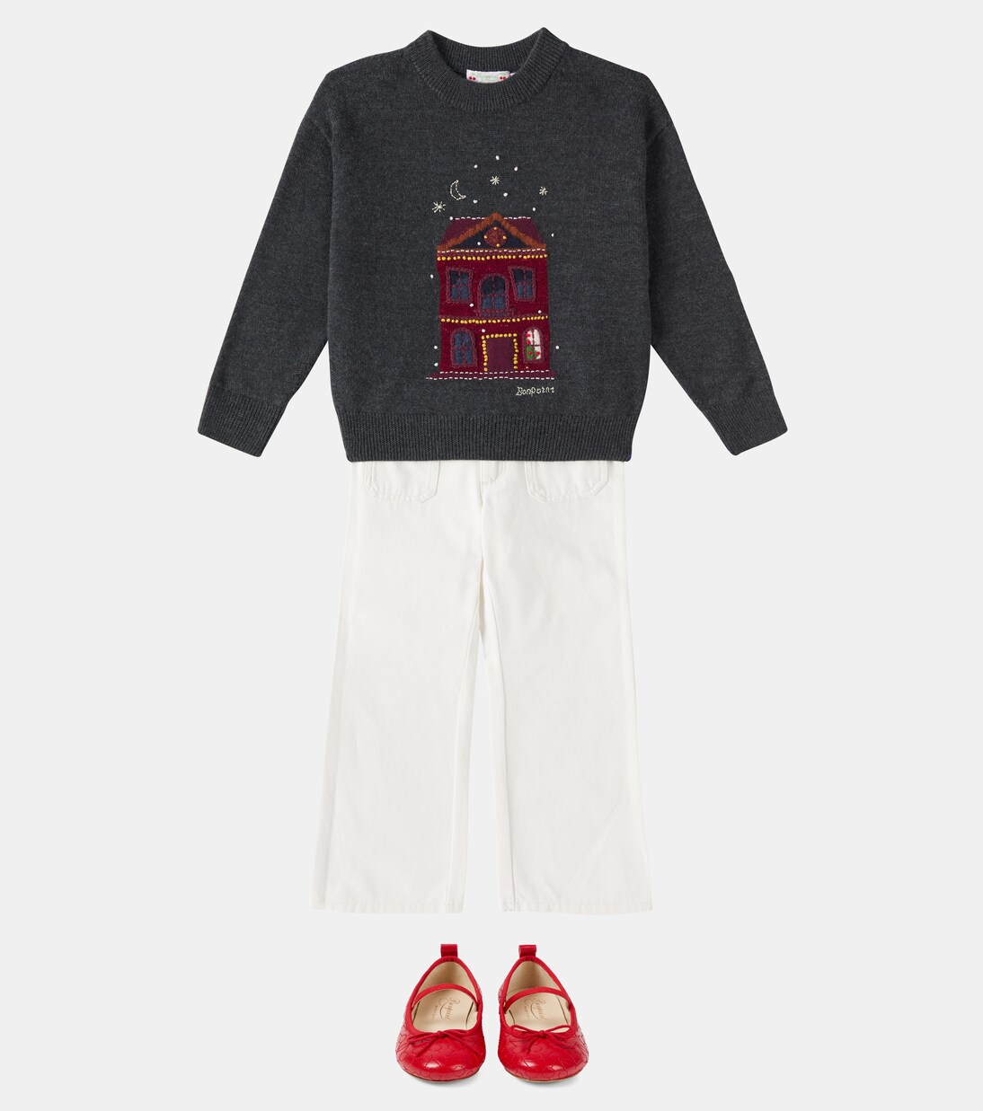 Junon flared cotton pants | Bonpoint