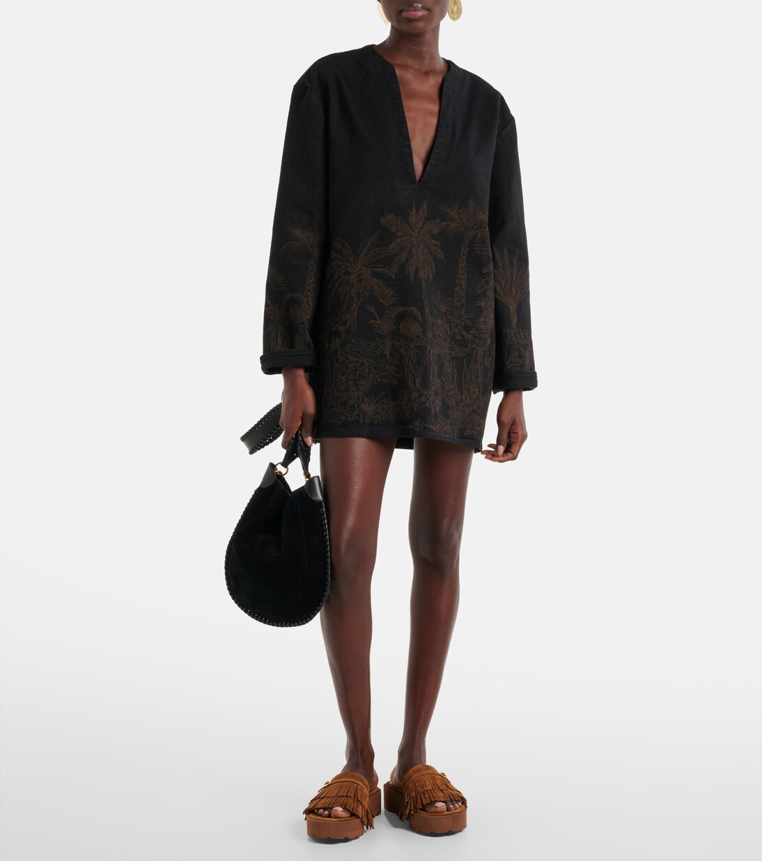 Pantoletten aus Veloursleder | Gianvito Rossi