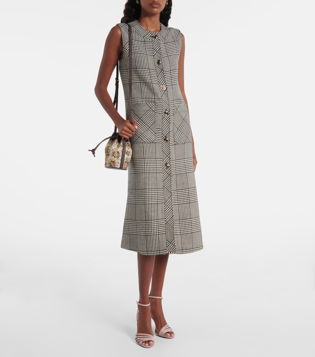 Vestido midi Mossi de lana virgen | Valentino