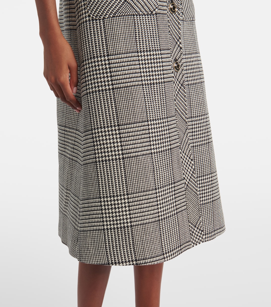 Vestido midi Mossi de lana virgen | Valentino