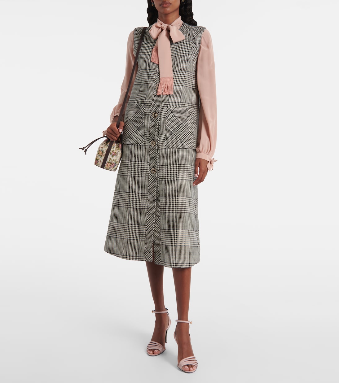 Vestido midi Mossi de lana virgen | Valentino