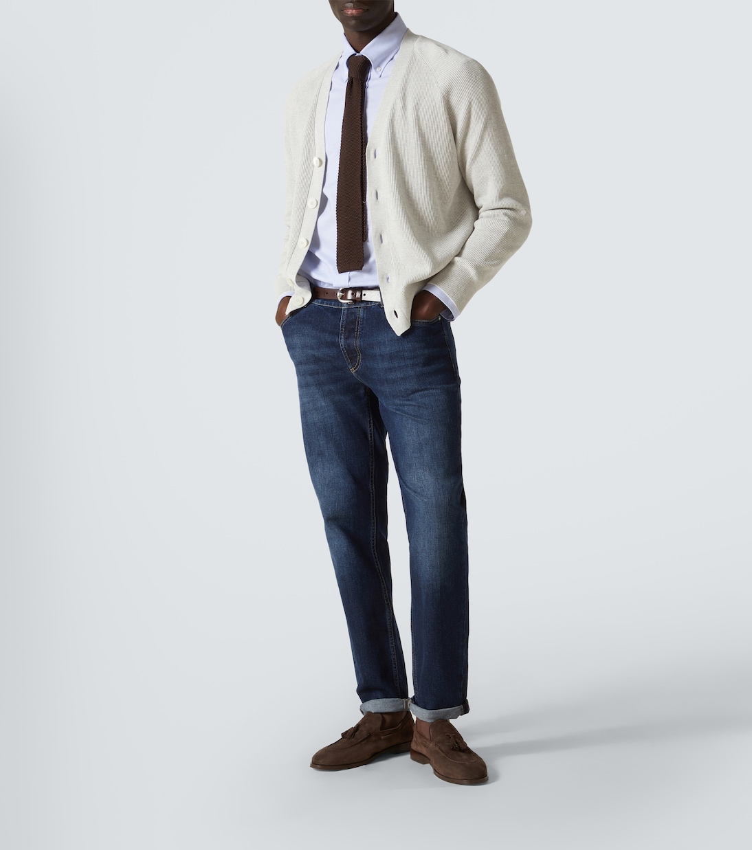 Traditional Fit 슬림 레그 진 | Brunello Cucinelli