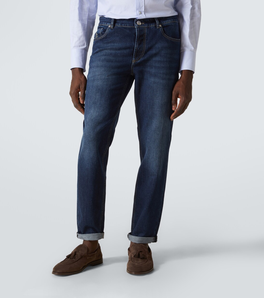 Traditional Fit 슬림 레그 진 | Brunello Cucinelli