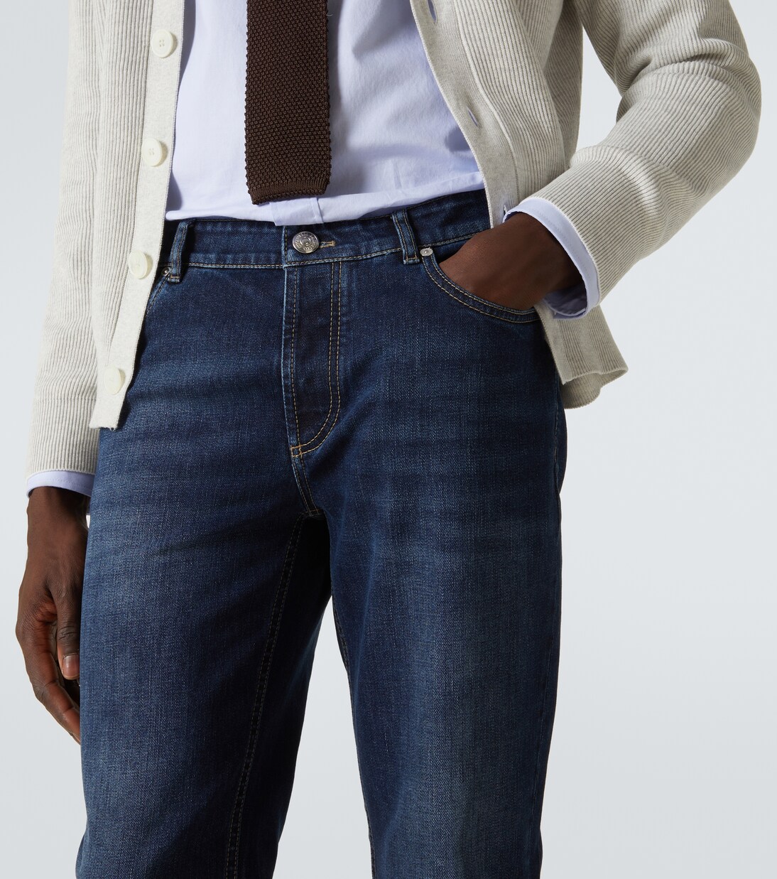 Traditional Fit 슬림 레그 진 | Brunello Cucinelli
