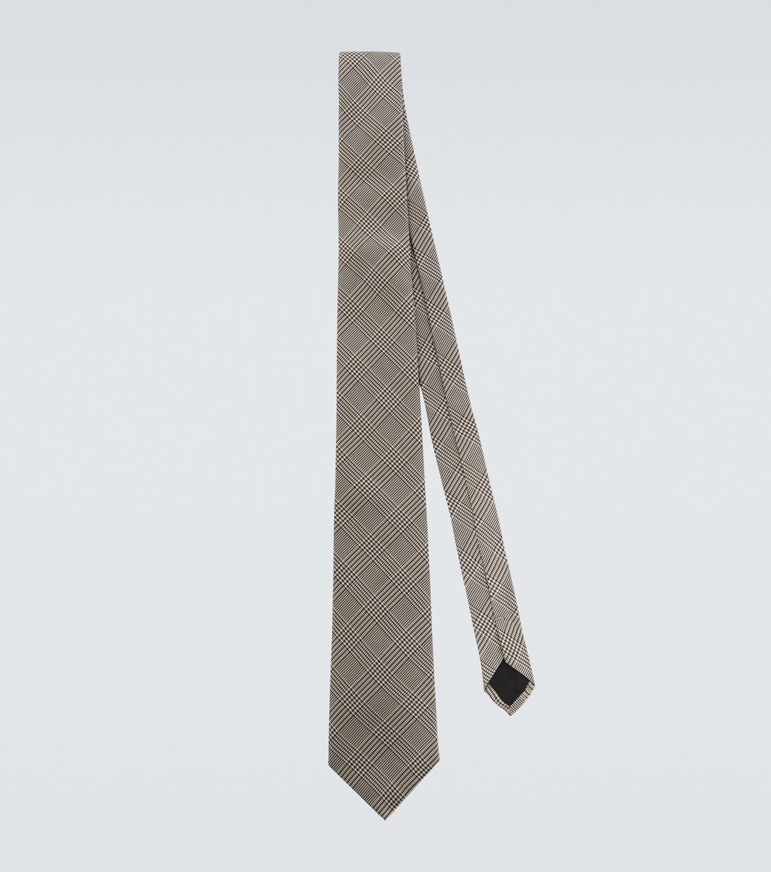 Checked silk tie | Saint Laurent