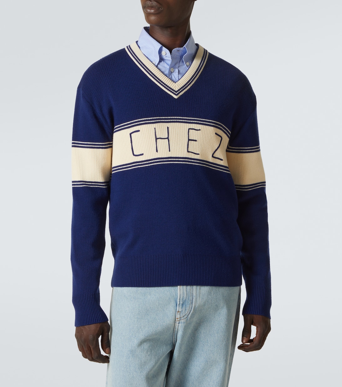 Chez Valentino羊毛与棉质毛衣  | Valentino