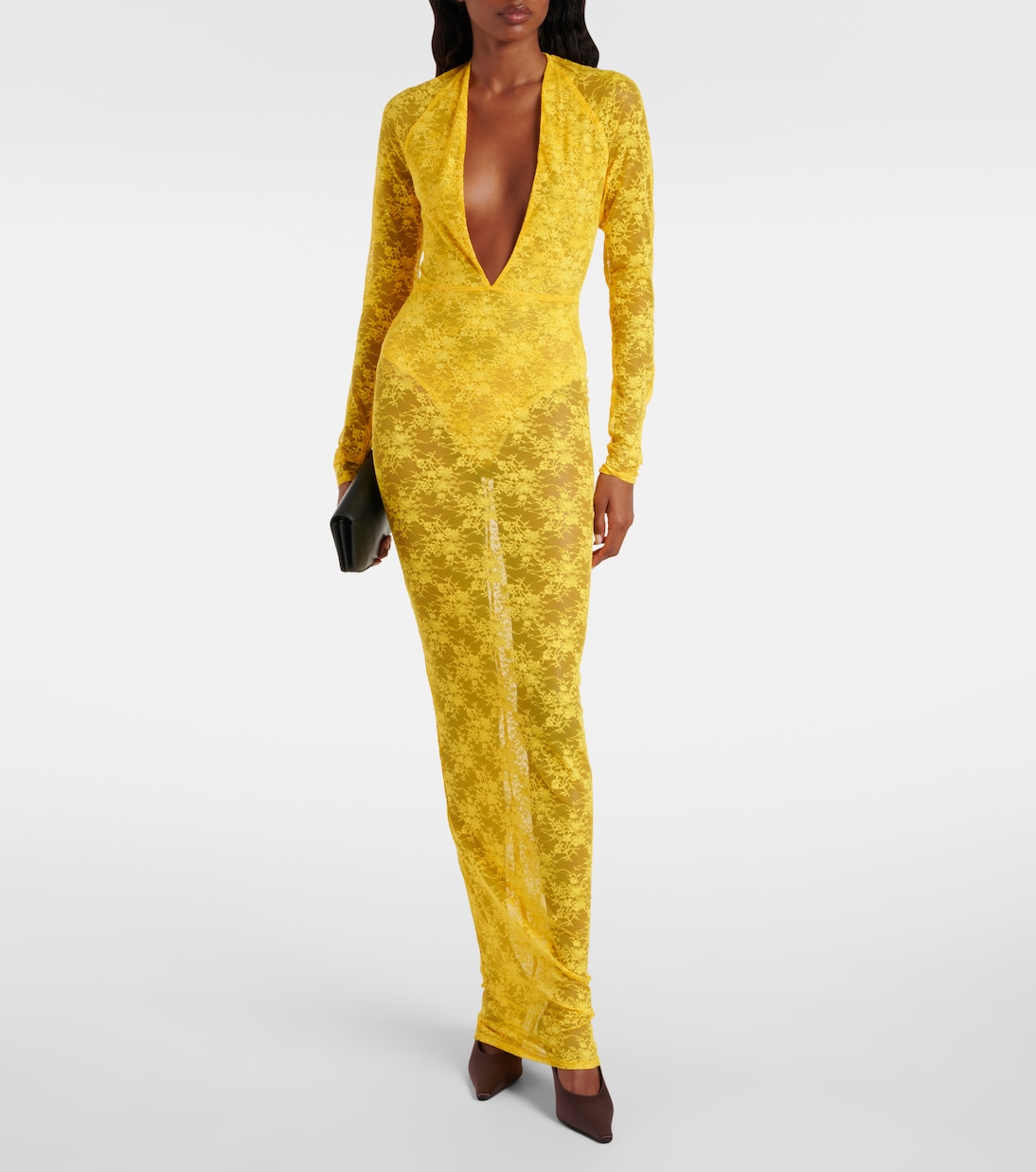 Robe longue en dentelle | Alex Perry