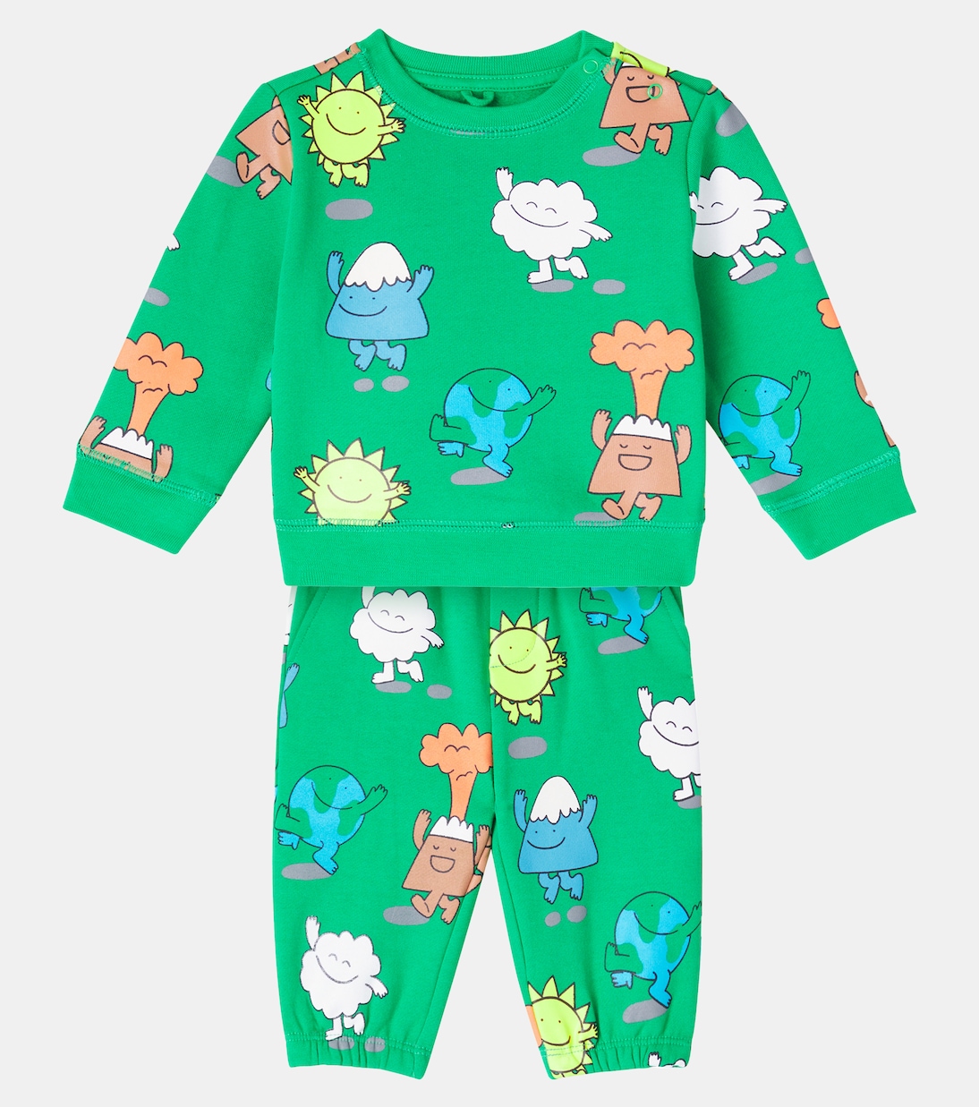 Baby Heart cotton fleece tracksuit | Stella McCartney Kids