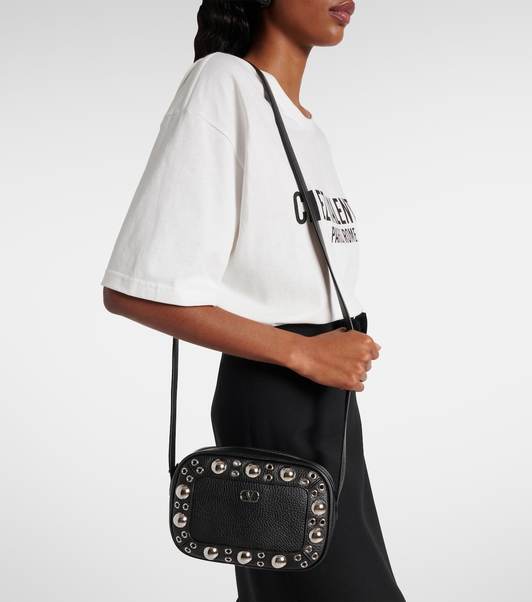 Borsa a tracolla Nellcôte in pelle | Valentino Garavani