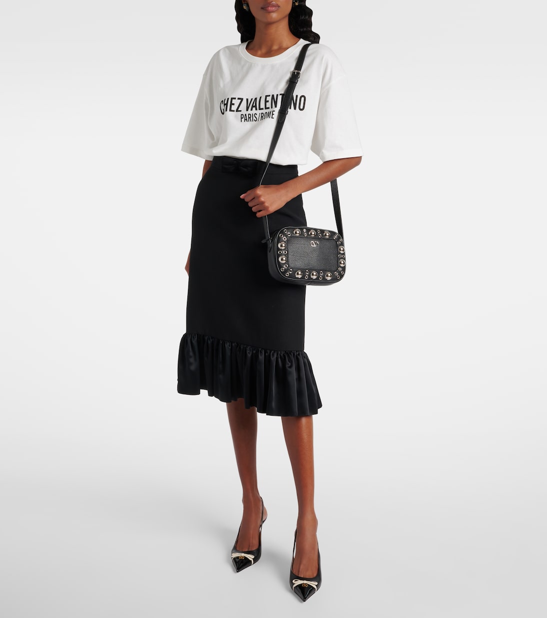 Borsa a tracolla Nellcôte in pelle | Valentino Garavani