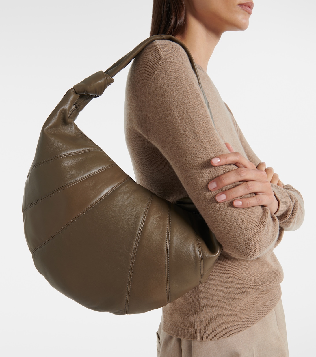 Fortune Croissant leather shoulder bag | Lemaire