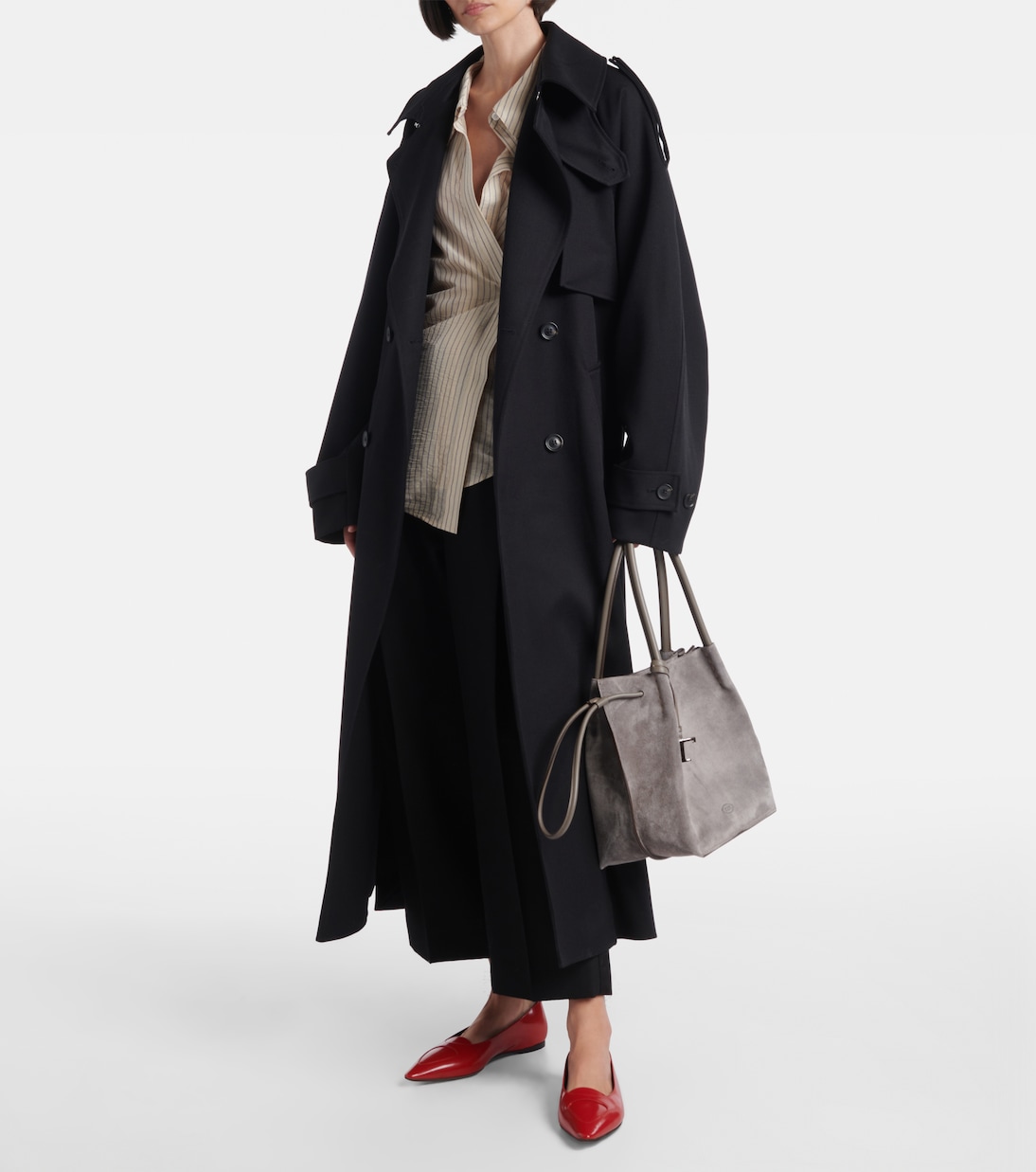 Medium suede bucket bag | Tod's