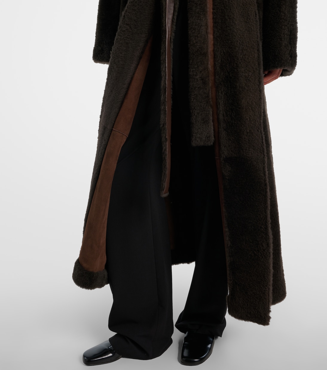 Madelina belted shearling coat | The Row