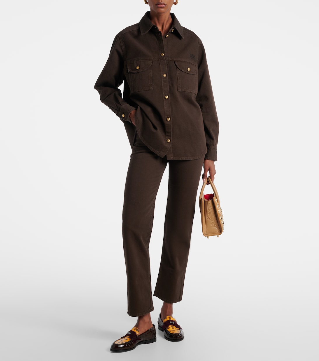 Penny croc-effect leather penny loafers | Christian Louboutin