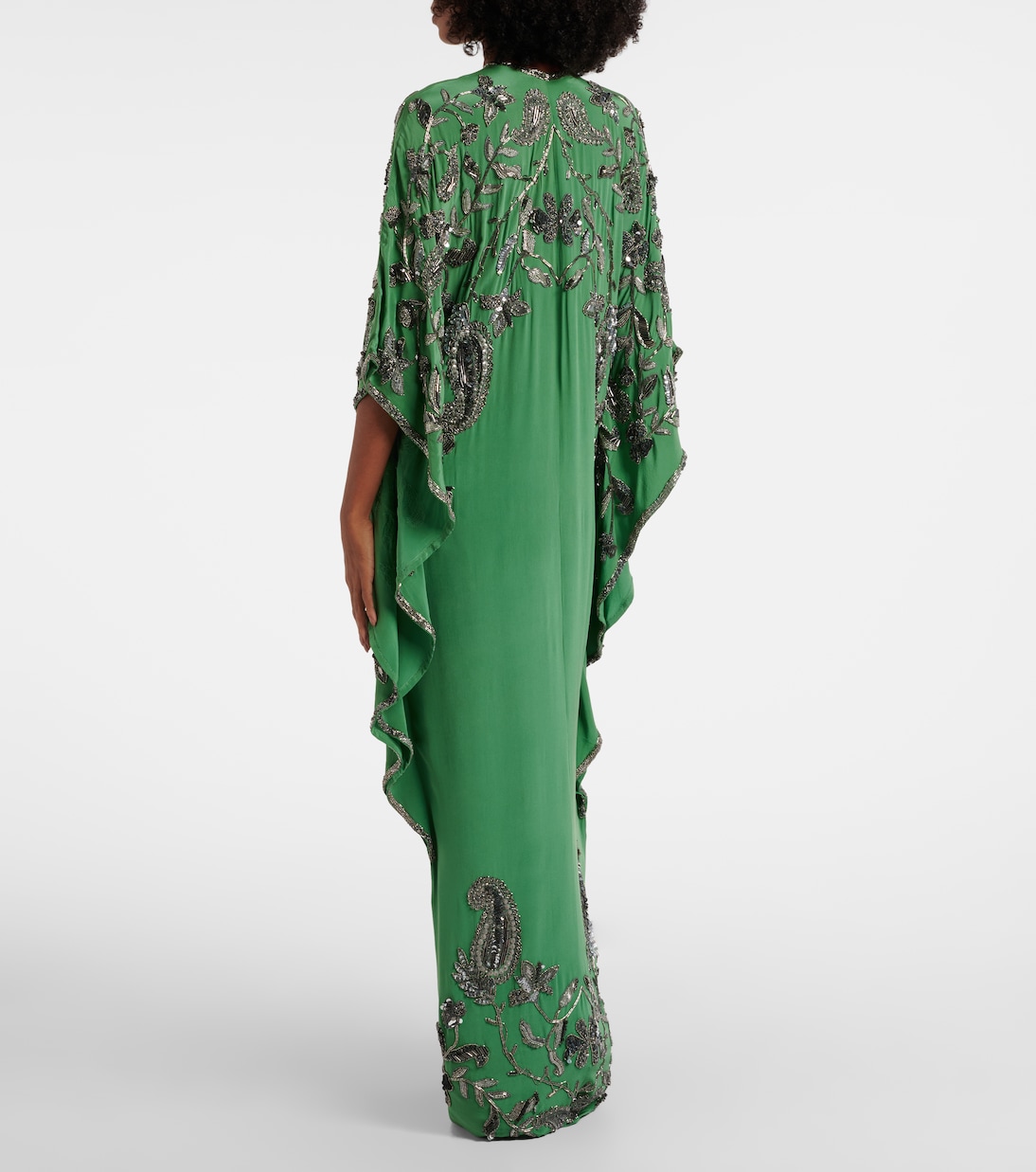 Verzierter Kaftan Mystical Gaucho aus Seide | Johanna Ortiz