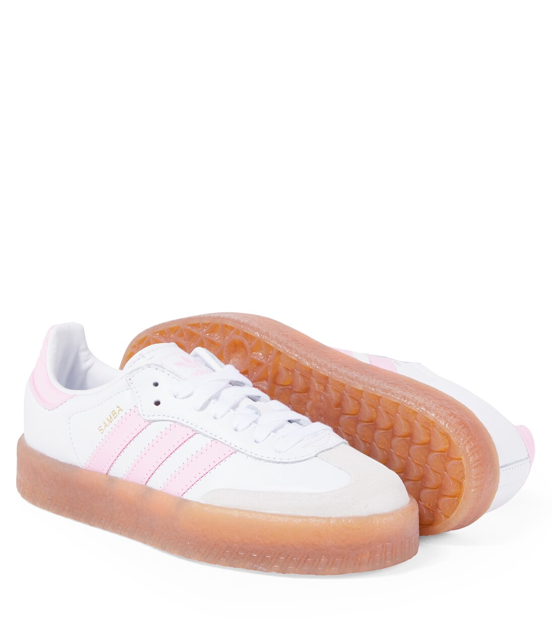 Sneakers Sambae aus Leder und Veloursleder | Adidas Originals Kids