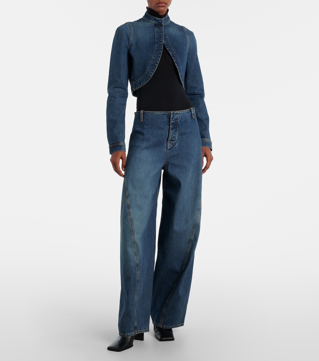 Cropped denim jacket | Alaïa