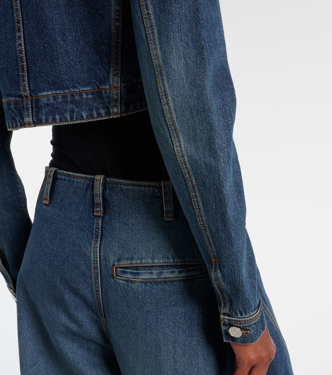 Cropped denim jacket | Alaïa