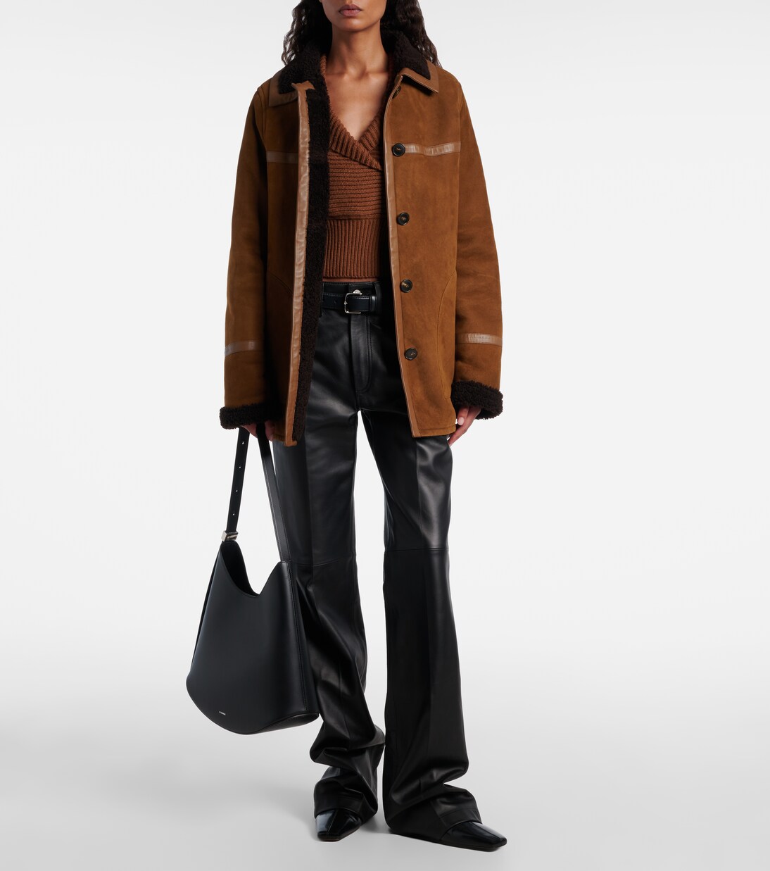 Reversible shearling coat | Yves Salomon
