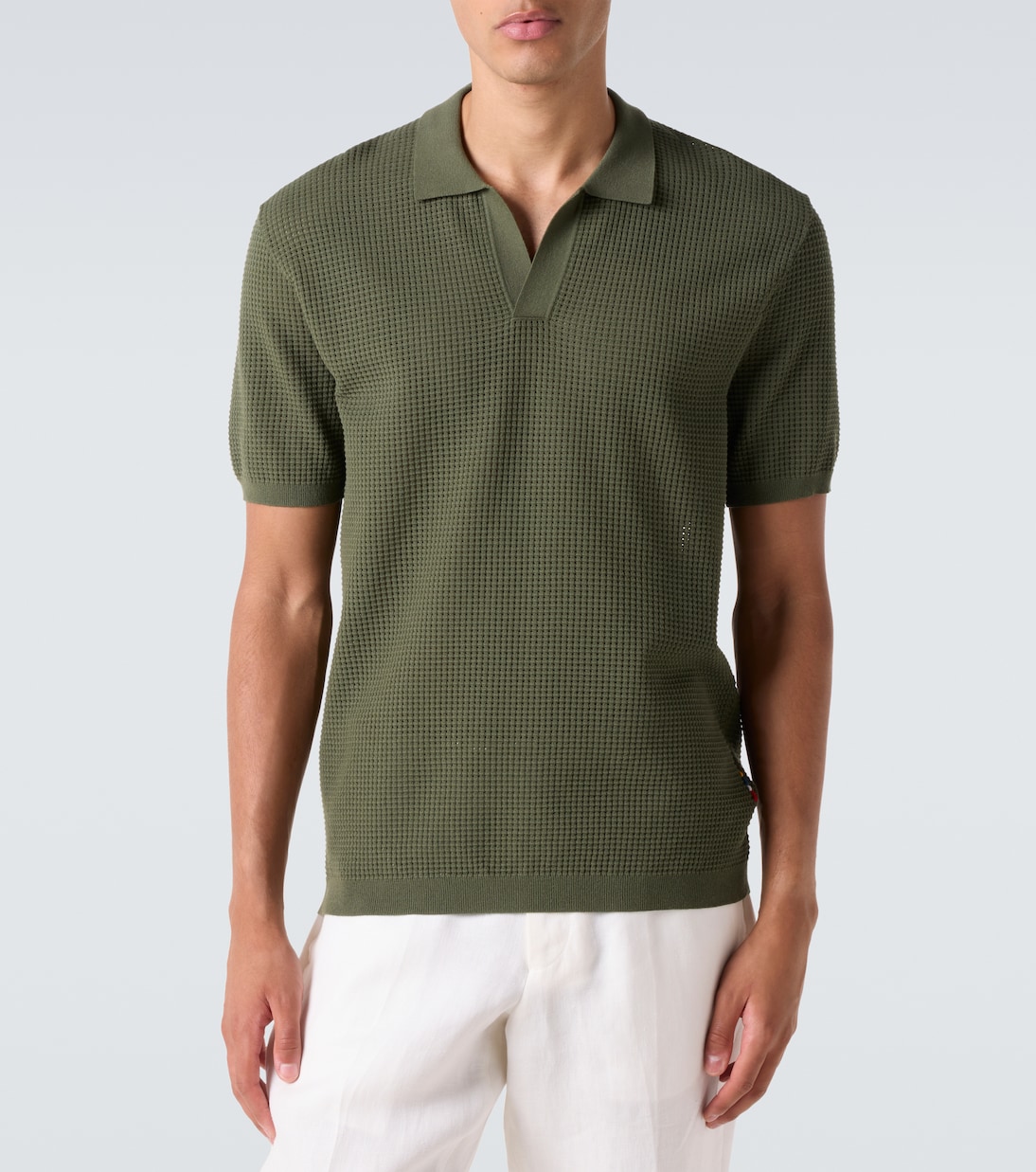 Roddy waffle-knit polo shirt | Orlebar Brown