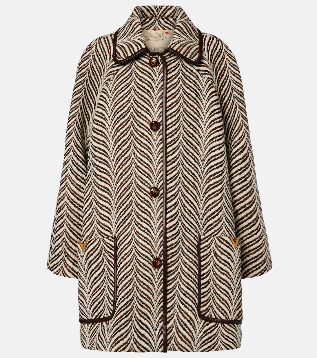 VGold wool and cashmere coat | Valentino