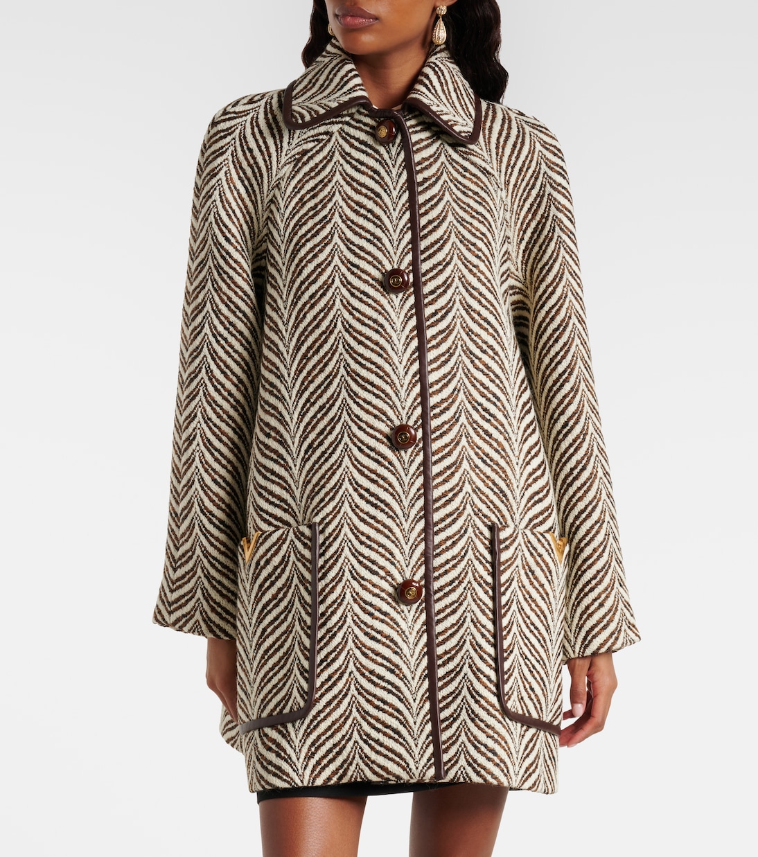 VGold wool and cashmere coat | Valentino