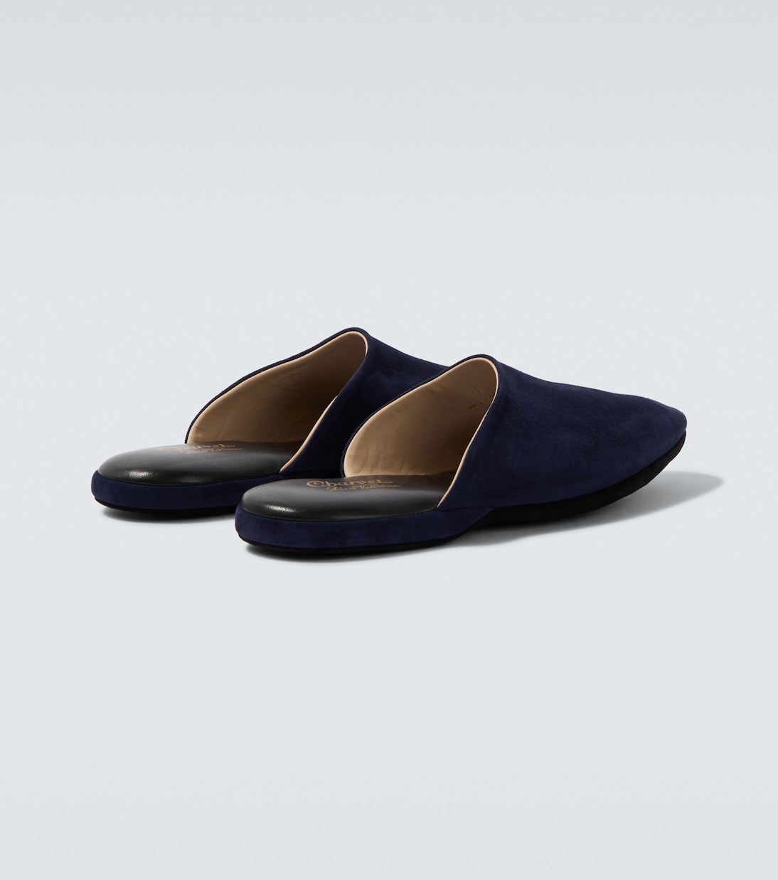 Leather-lined suede slippers | Charvet