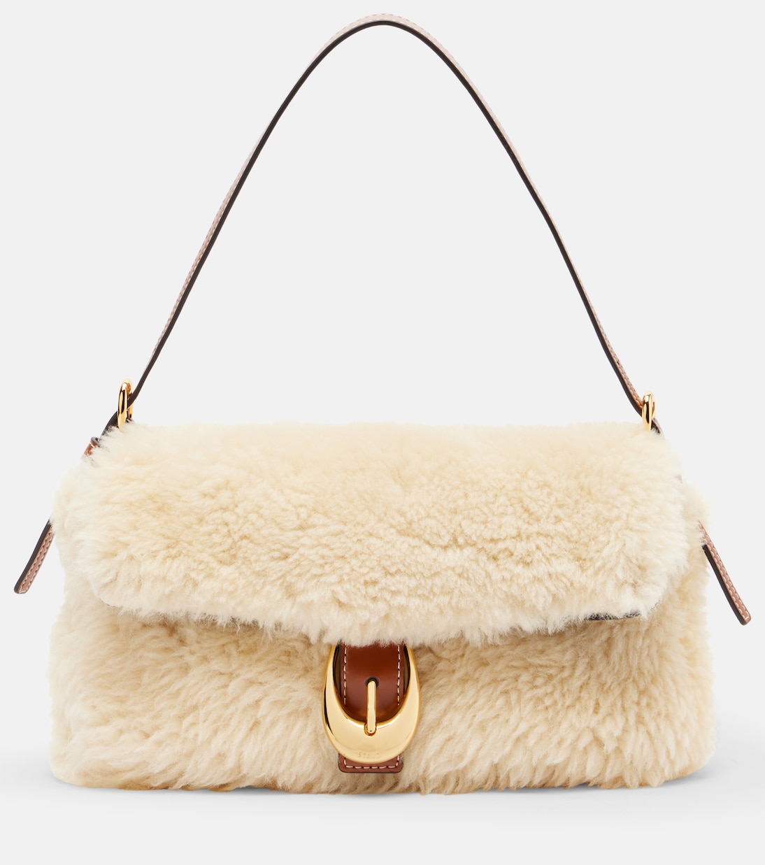 Harlow shearling shoulder bag | Staud