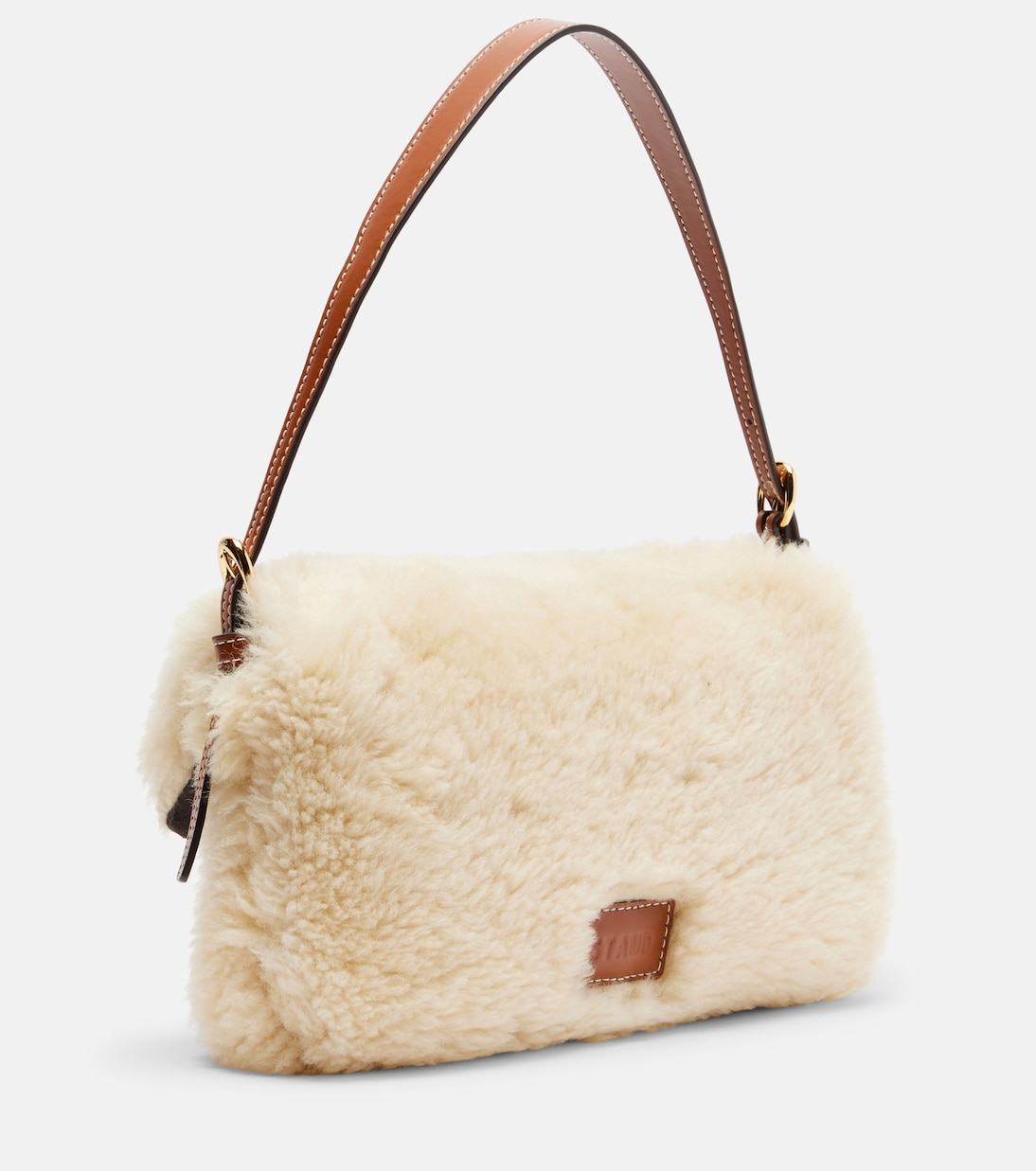 Harlow shearling shoulder bag | Staud