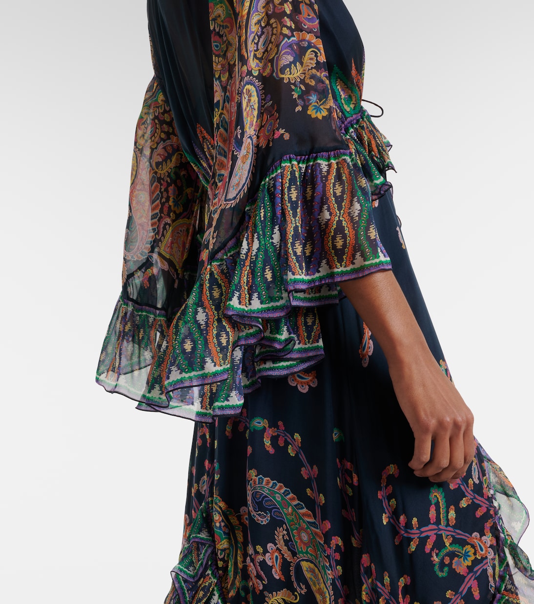 Vestido de fiesta de seda con paisley | Etro