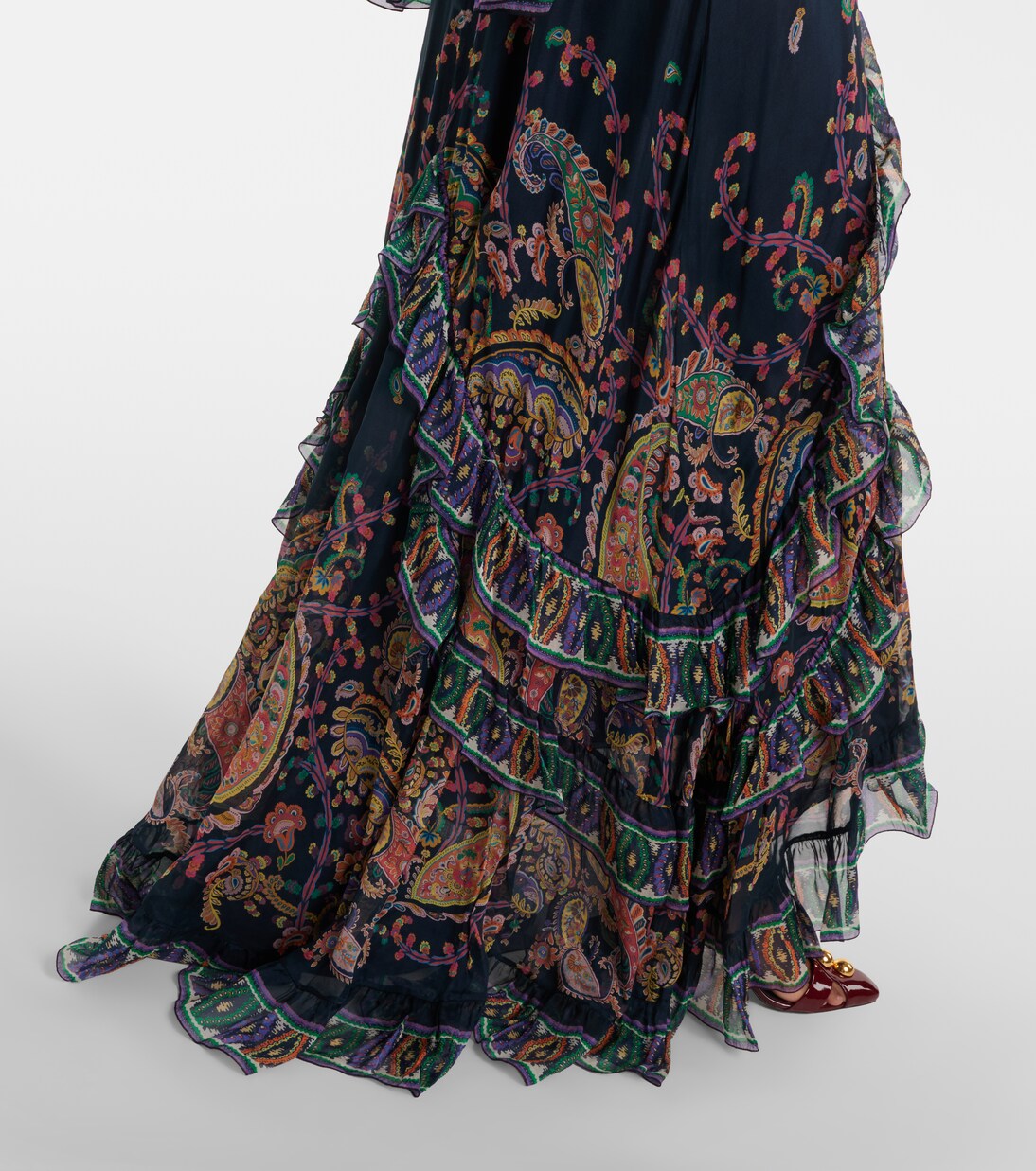 Vestido de fiesta de seda con paisley | Etro