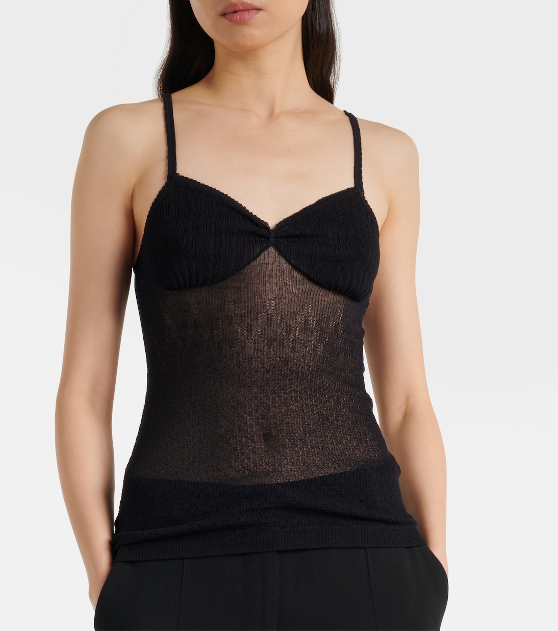 Knitted cotton-blend camisole | Victoria Beckham